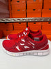Nike Men's Free Run 2 Shoes University Red White 537732-604