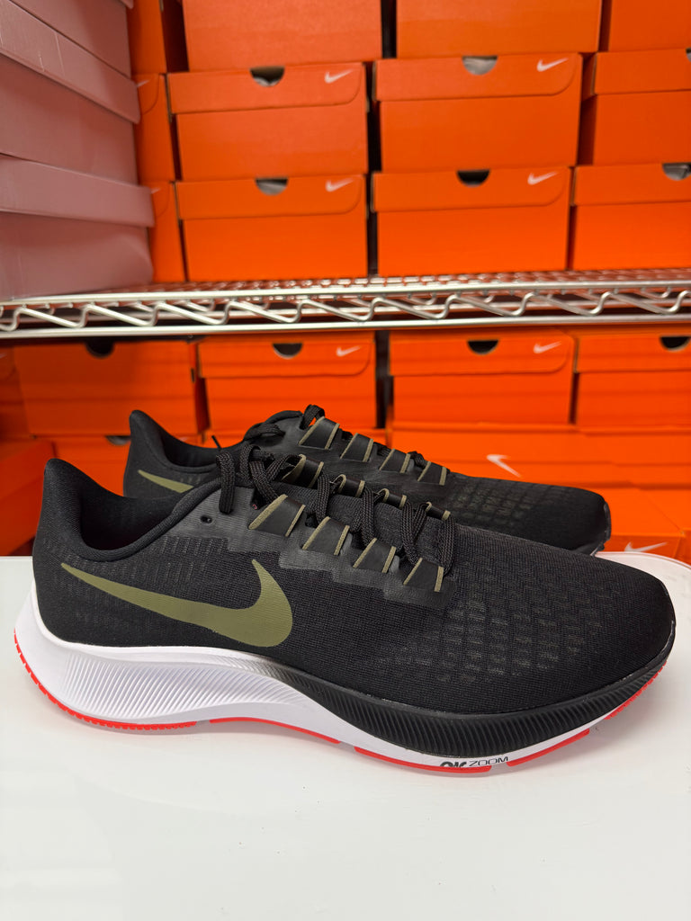 Nike Men's Air Zoom Pegasus 37 Shoes Black White Olive BQ9646-004