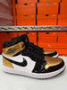 Nike Men's Air Jordan 1 Retro High Golf Shoes Black Gold White DQ0660-002
