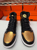 Nike Men's Air Jordan 1 Retro High Golf Shoes Black Gold White DQ0660-002