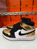 Nike Men's Air Jordan 1 Retro High Golf Shoes Black Gold White DQ0660-002