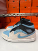 Nike Men's Air Jordan 1 Mid SE Shoes White Blue Chill Black IM6567-121