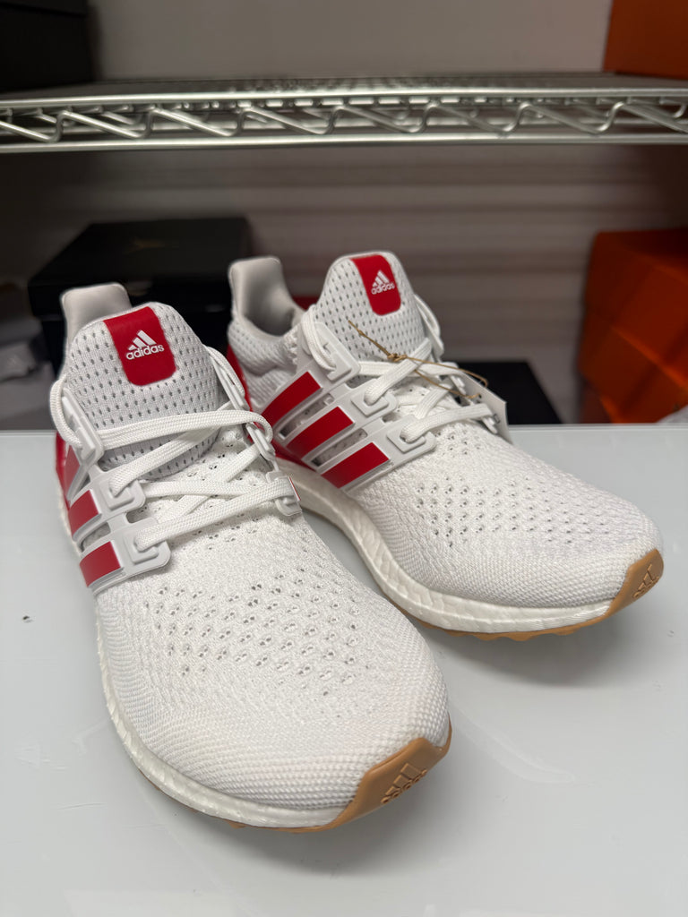 Adidas Men's Ultraboost 1.0 Shoes White Red Gum JH9184