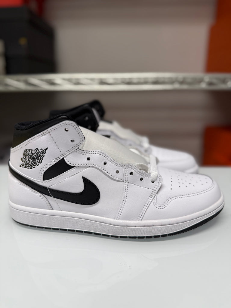 Nike Men's Air Jordan 1 Mid Shoes Reverse Panda White Black DQ8426-132
