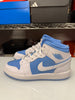 Nike Kids (GS) Air Jordan 1 Mid SE Shoes White Legend Blue FZ3933-114