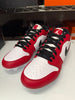 Nike Men's Jordan 1 Low TD Cleat White Black Red FJ6245-106