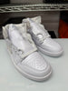 Nike Men's Air Jordan 1 Mid SE Shoes Distressed White Silver IR2271-100