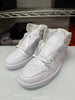 Nike Men's Air Jordan 1 Mid SE Shoes Distressed White Silver IR2271-100