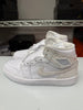 Nike Men's Air Jordan 1 Mid SE Shoes Distressed White Silver IR2271-100