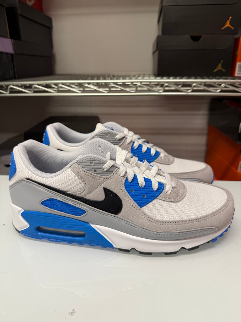 Nike Men's Air Max 90 Shoes White Black Blue FN6958-102