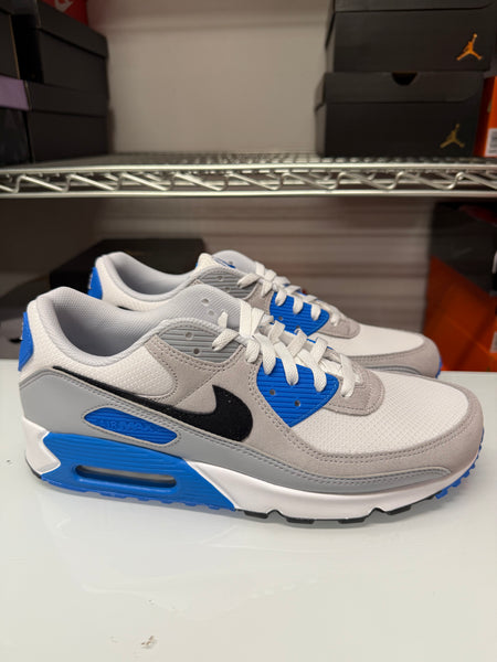 Nike Men's Air Max 90 Shoes White Black Blue FN6958-102