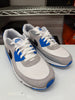 Nike Men's Air Max 90 Shoes White Black Blue FN6958-102