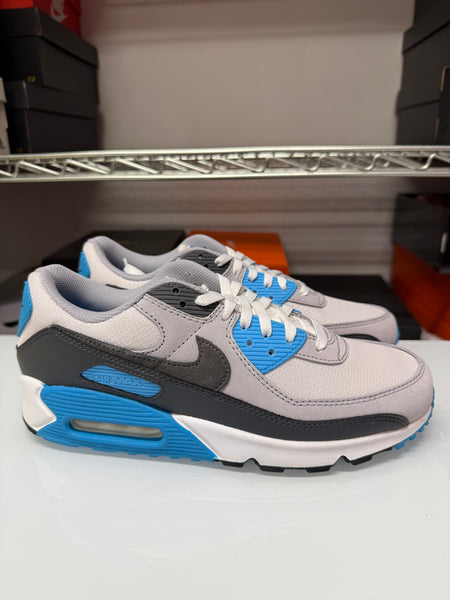 Nike Men's Air Max 90 Shoes Blue Platinum Tint White DM0029-019