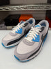 Nike Men's Air Max 90 Shoes Blue Platinum Tint White DM0029-019