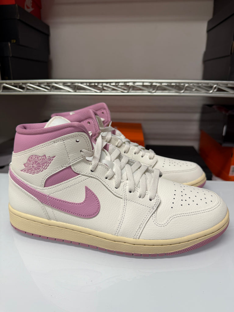 Nike Women's Air Jordan 1 Mid Shoes Sail Pink BQ6472-162