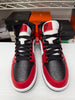 Nike Men's Air Jordan 1 Mid Shoes Chicago Toe Black Red White 554724-069