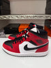 Nike Men's Air Jordan 1 Mid Shoes Chicago Toe Black Red White 554724-069