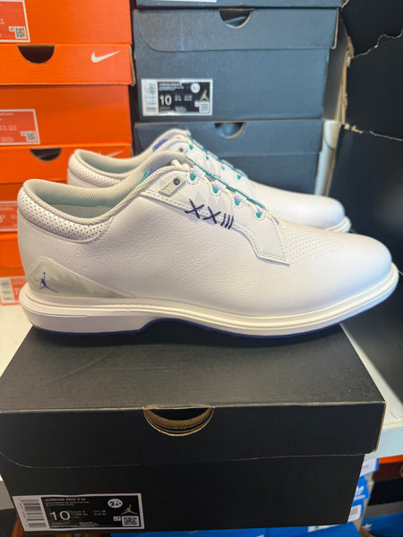 Nike Men's Jordan ADG 5 Wide Golf Shoes White Grape FQ7874-100