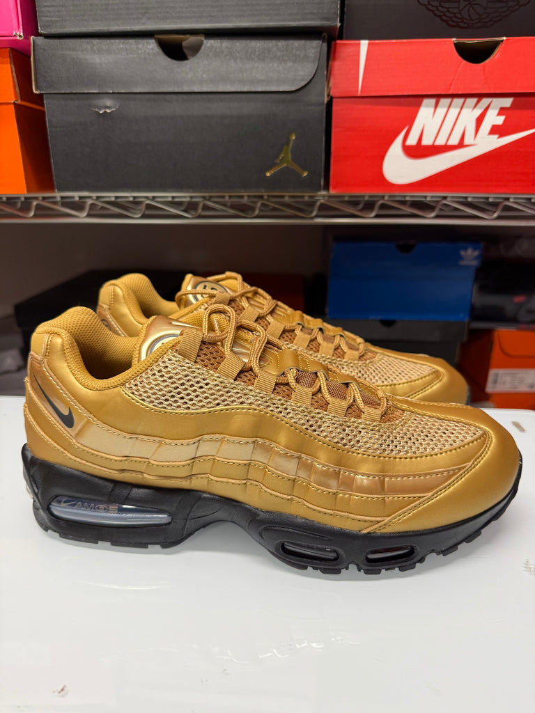 Nike Men's Air Max 95 Big Bubble Shoes Gold Black IV2872-707