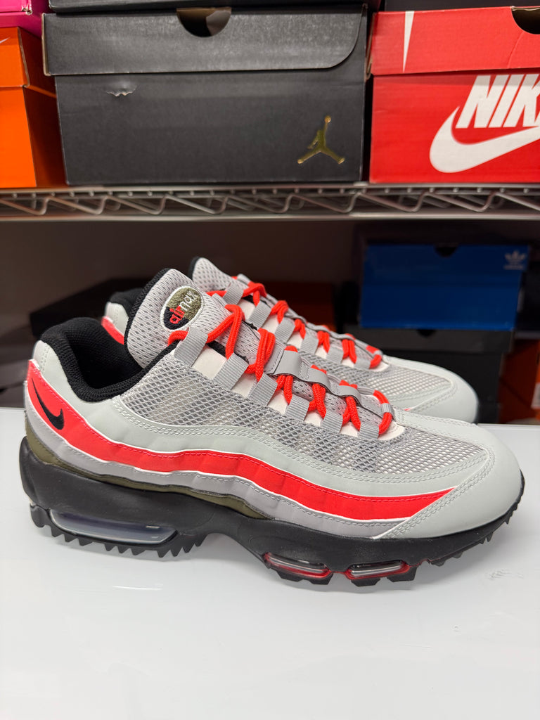 Nike Men's Air Max 95 Golf Shoes Silver Black Orange HV4696-003