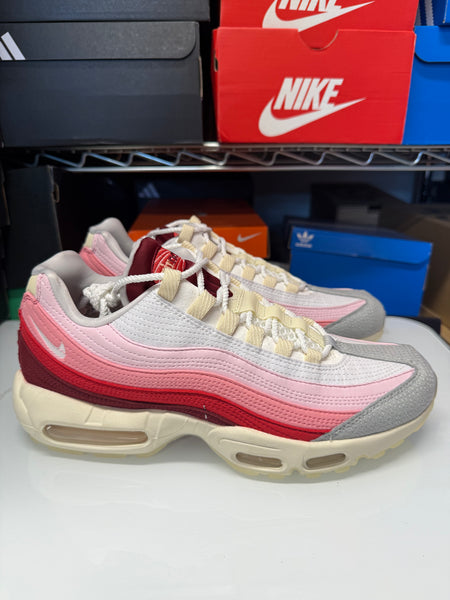 Nike Men's Air Max 95 QS Anatomy of Air Shoes White Red DM0012-600