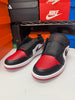 Nike Men's Air Jordan 1 Low Bred Toe 2.0 Shoes Red Black White 553558-161