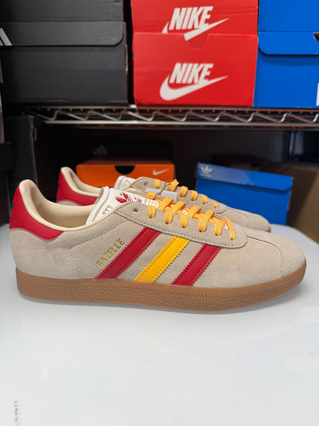 Adidas Women's Gazelle Shoes Brown Red Gum IE9125