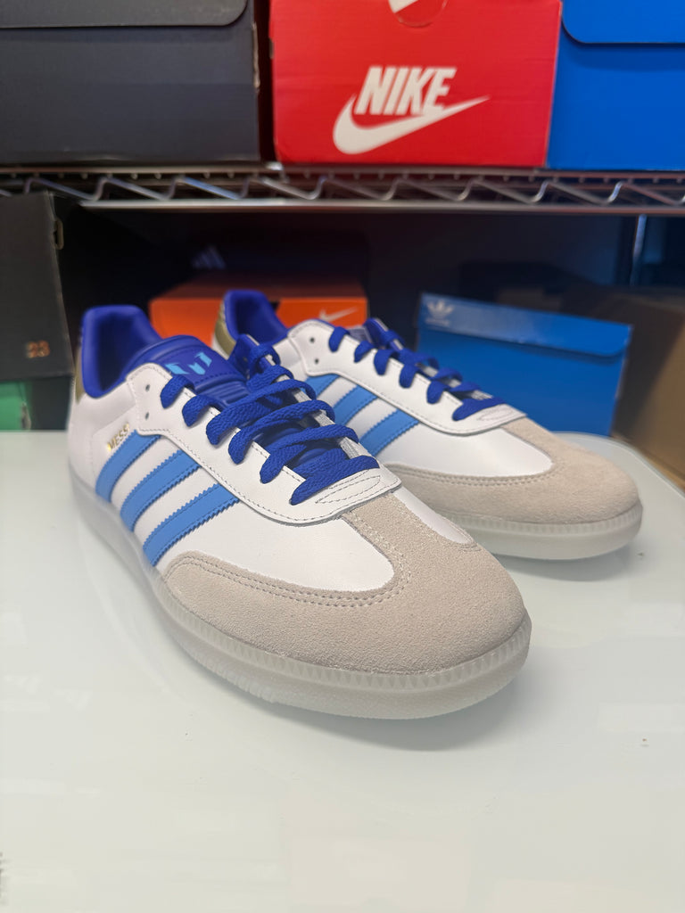 Adidas Men's Samba Messi Shoes White Blue ID3550