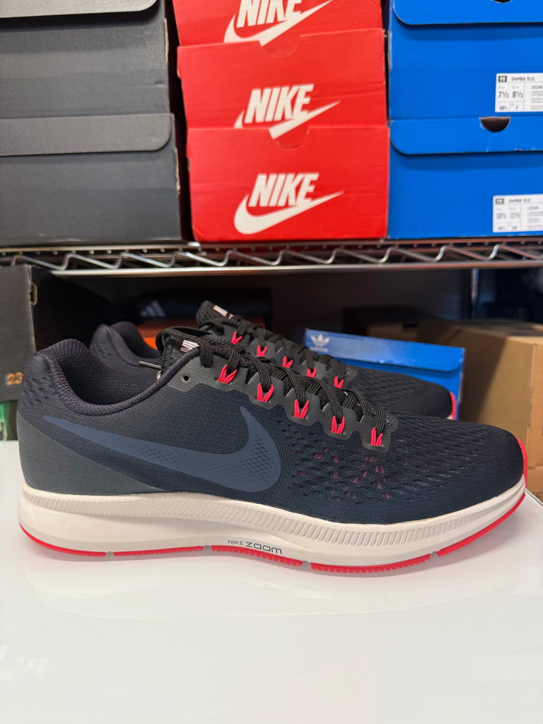 Nike Men's Air Zoom Pegasus 34 Shoes Black Red Navy 880555-014