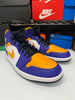 Nike Men's Air Jordan 1 Mid Shoes Lakers Purple Yellow DQ8426-517