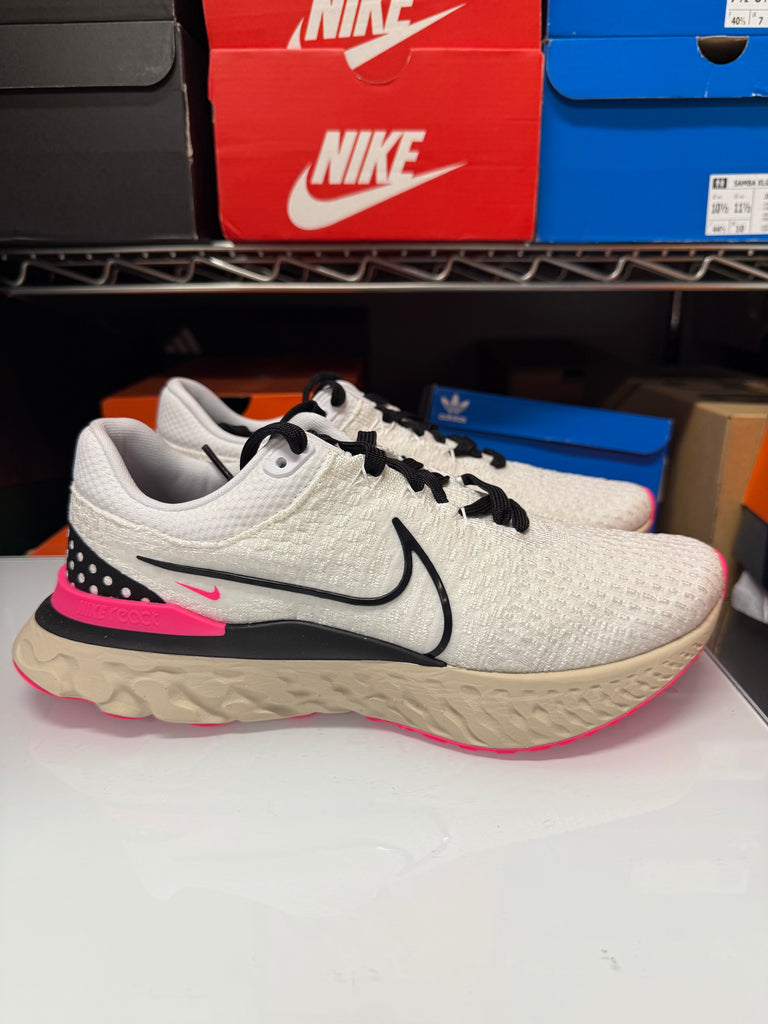 Nike Men's React Infinity Run Flyknit 3 Shoes White Black Pink DH5392-101