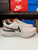 Nike Women's React Infinity Run Flyknit 2 Shoes White Black Wheat Leopard DJ5932-001
