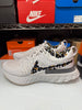 Nike Women's React Infinity Run Flyknit 2 Shoes White Black Wheat Leopard DJ5932-001