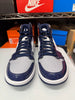 Nike Men's Air Jordan 1 High Golf Shoes White Navy Silver DQ0660-100