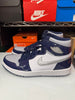 Nike Men's Air Jordan 1 High Golf Shoes White Navy Silver DQ0660-100