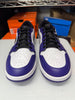 Nike Men's Air Jordan 1 Low Golf Shoes White Black Court Purple DD9315-105