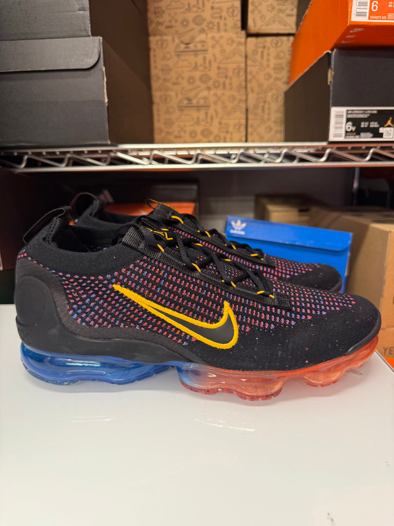 Nike Men's Air Vapormax 2021 Flyknit NN Shoes Black Blue Crimson Gold DV2118-001