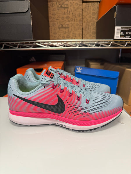 Nike Women's Air Zoom Pegasus 34 Shoes Mica Blue White Racer Pink 880560-406