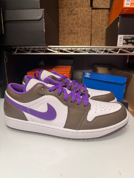 Nike Men's Air Jordan 1 Low Shoes Purple Mocha Palomino Berry 553558-215