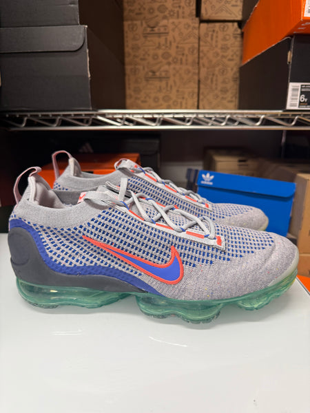 Nike Men's Air Vapormax 2021 Flyknit Shoes Grey Blue Green DQ3974-001