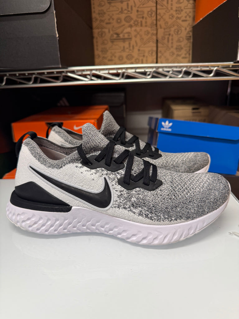 Nike Men's Epic React Flyknit 2 Shoes White Black Pure Platinum BQ8928-101
