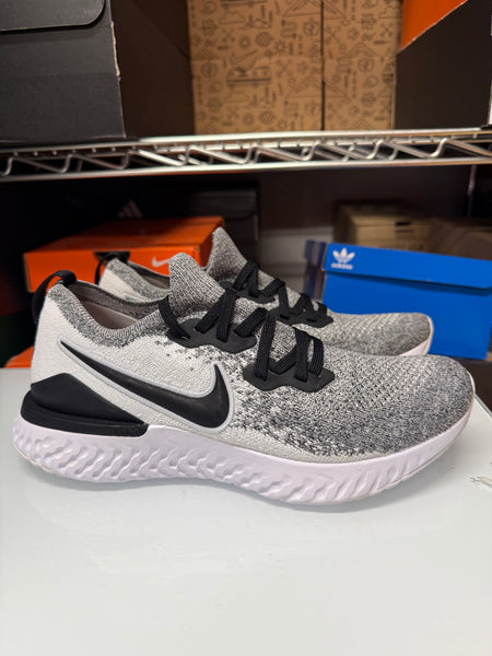 Nike Men's Epic React Flyknit 2 Shoes White Black Pure Platinum BQ8928-101