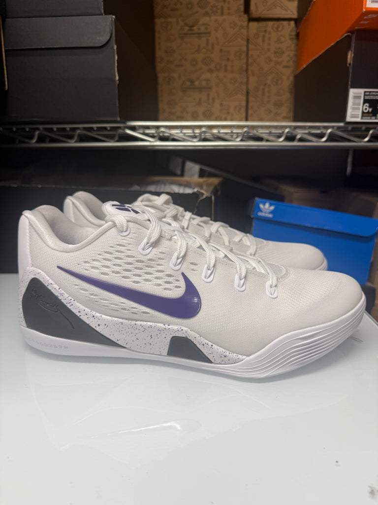 Nike Men's Kobe IX Elite Low EM Protro Shoes White Court Purple IH1401-100
