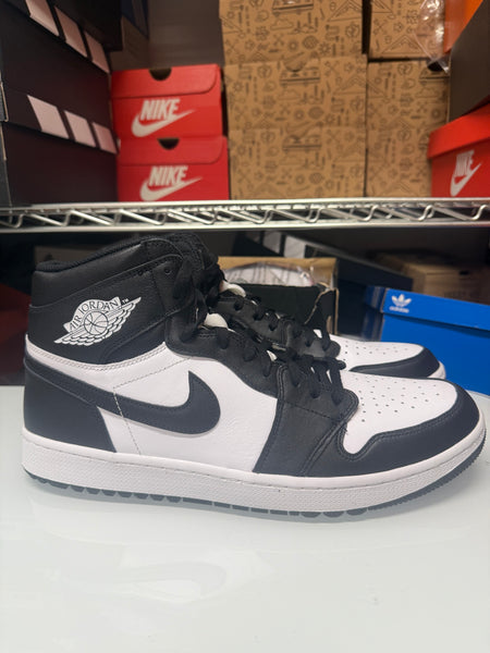 Nike Men's Air Jordan 1 High Golf Shoes Black White DQ0660-101