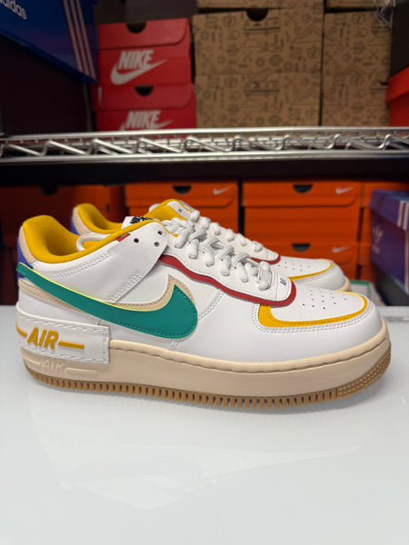 Nike Women's Air Force 1 Shadow Shoes White Green Beige CI0919-118
