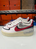 Nike Women's Air Force 1 Shadow Shoes White Silver Red FN6335-100