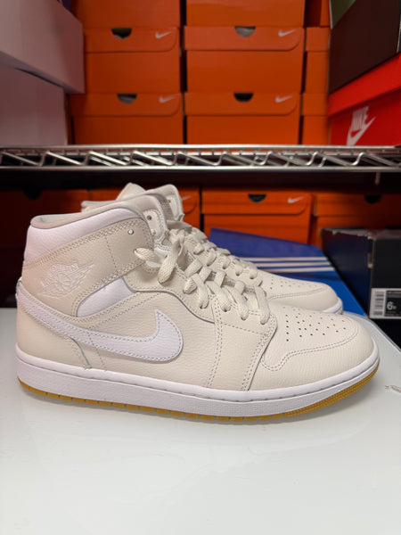 Nike Women's Air Jordan 1 Mid Shoes Phantom White Gum BQ6472-021