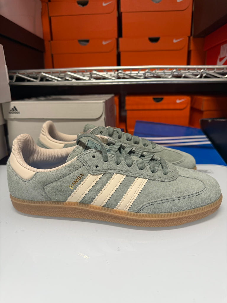 Adidas Men's Samba ADV Shoes Silver Green Wonder White JP5859