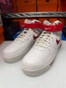Nike Men's Air Force 1 Mid Evo Shoes White Red FB1374-102