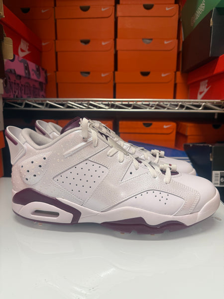 Nike Men's Air Jordan Retro 6 Golf NRG M23 Shoes White Bordeaux DV6796-116